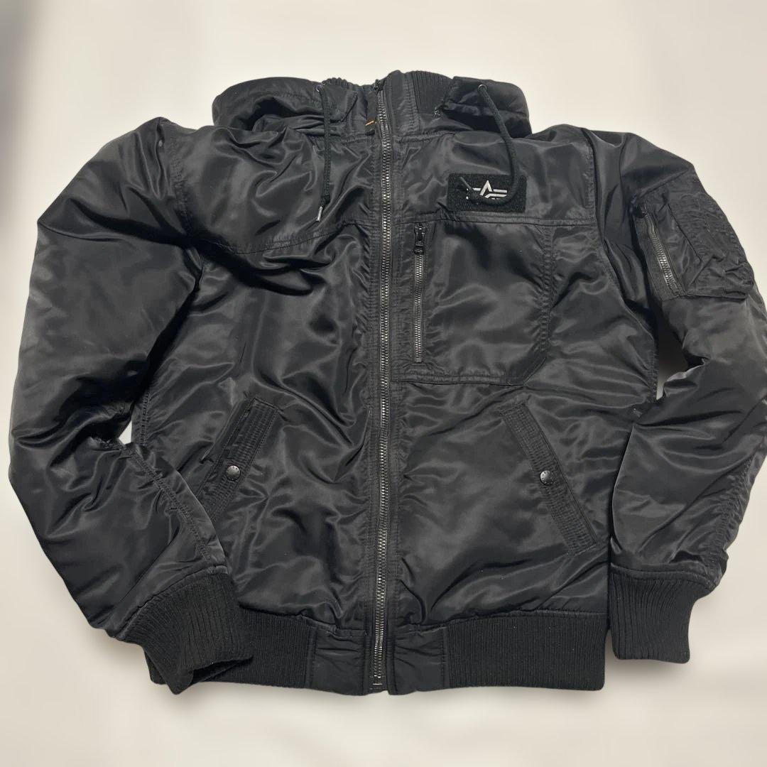 アルファ　フーデッド　ジャケット　L　ブラック