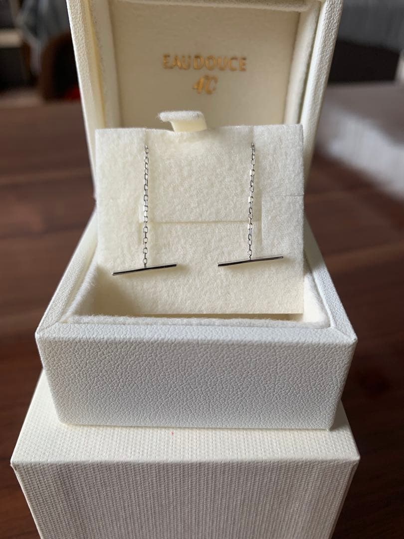 EAU DOUCE 4℃ K18WG アメリカンピアス