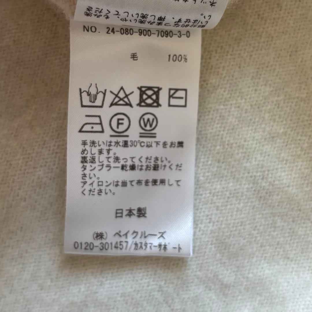 24年IENA Fine ニュージーウール ニュアンス Vプルオーバー ホワイト