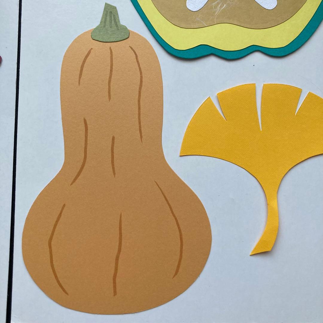 【EA-02】秋の味覚×5セット　秋　サンマ　壁面飾り