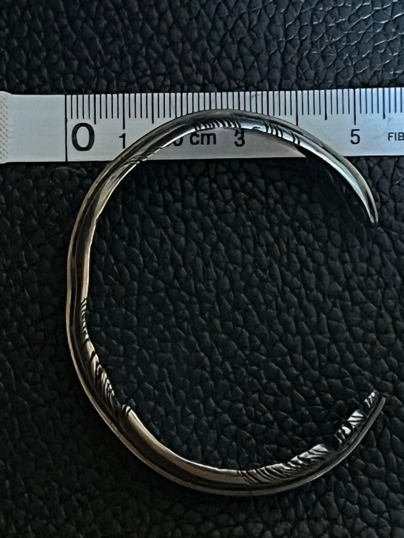 SAAD サード ブロンズライン シルバー 925 フェザー バングル