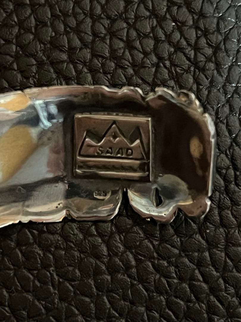 SAAD サード ブロンズライン シルバー 925 フェザー バングル