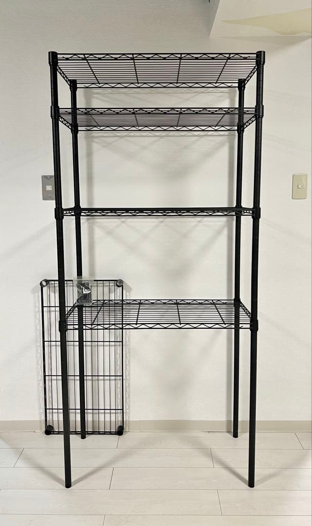 【美品】ルミナス ノワール 5段 スチールラック & ウッドシート