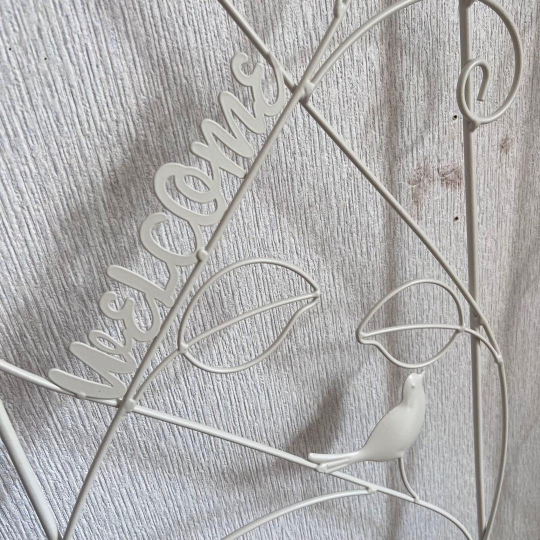 スワンでお願いします。アイアンホワイトwelcomeフェンス１枚ラストです