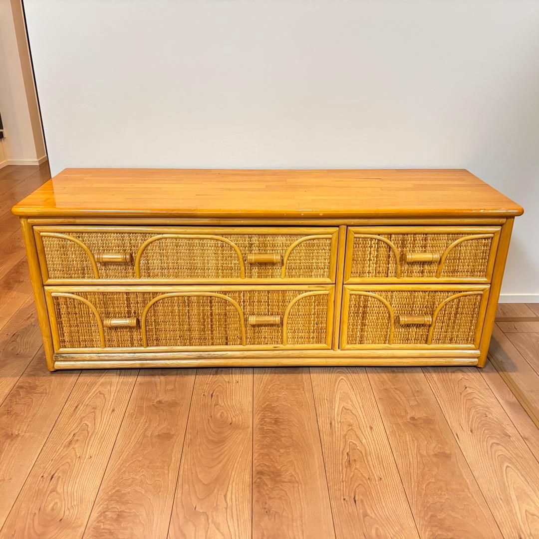 早い者勝ち‼️ラタン サイドボード チェスト 籘 横幅120cn