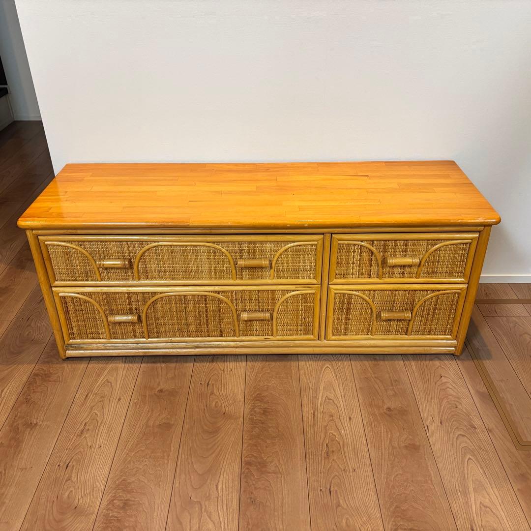 早い者勝ち‼️ラタン サイドボード チェスト 籘 横幅120cn
