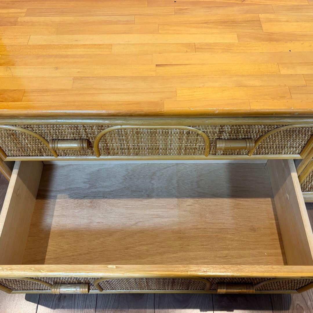 早い者勝ち‼️ラタン サイドボード チェスト 籘 横幅120cn