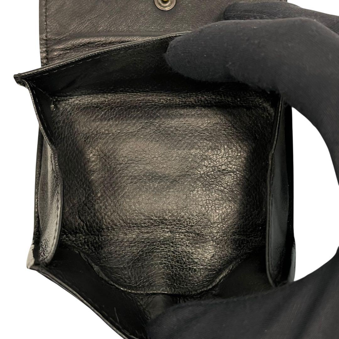 極美✨ボッテガヴェネタ ケース イントレチャート レザー ブラック 黒