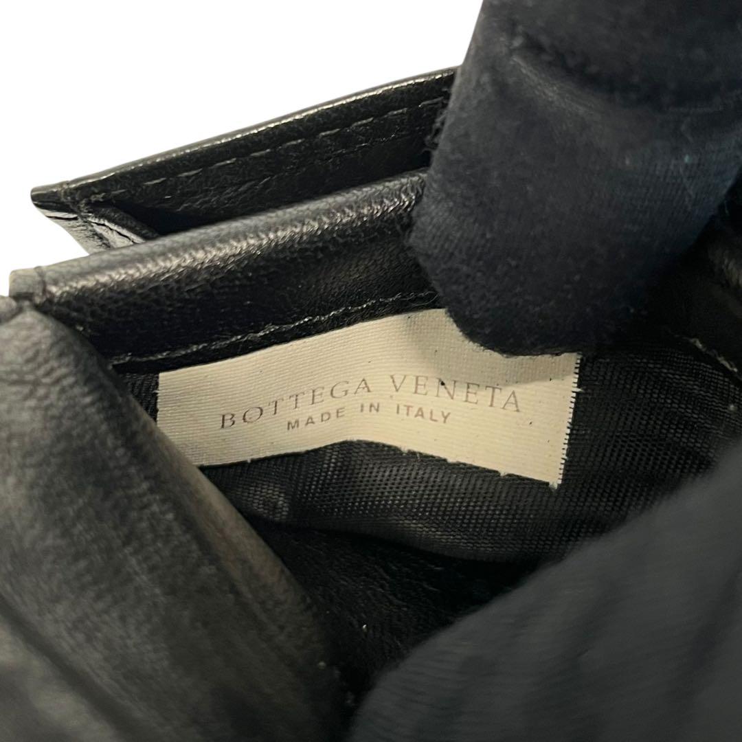 極美✨ボッテガヴェネタ ケース イントレチャート レザー ブラック 黒