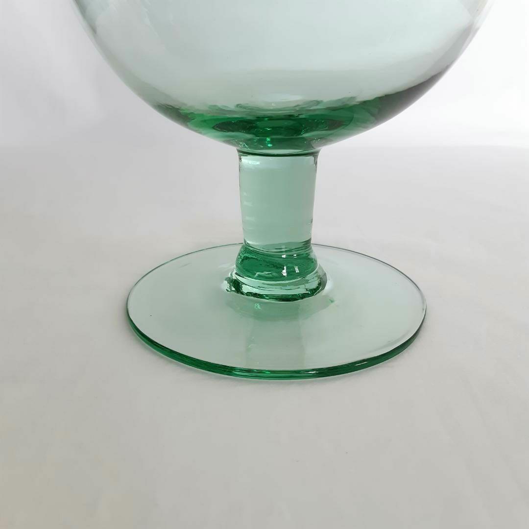 ガラスフラワーベース 花瓶 スペイン製　大きなグラス風　高さ36cm　透明緑系