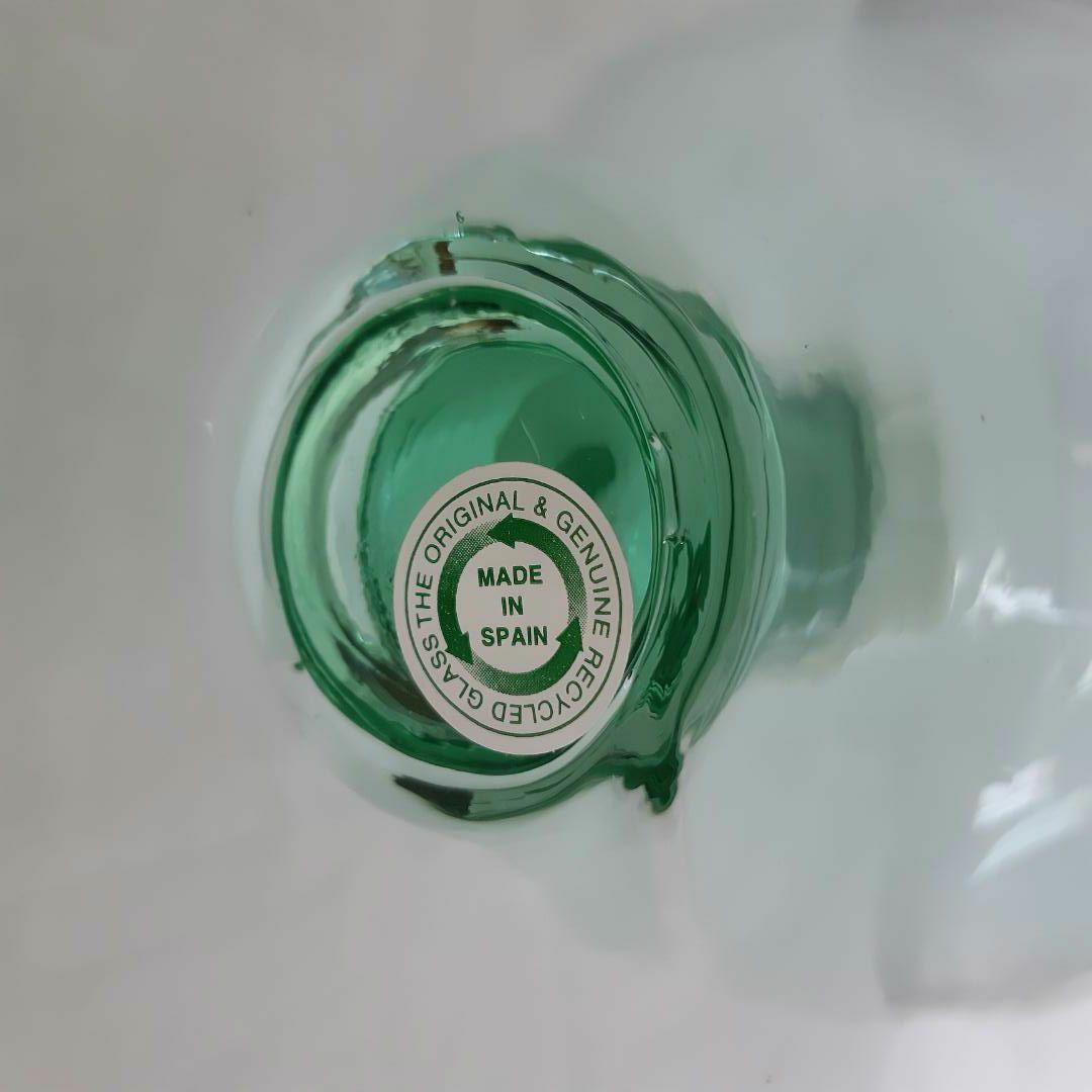 ガラスフラワーベース 花瓶 スペイン製　大きなグラス風　高さ36cm　透明緑系