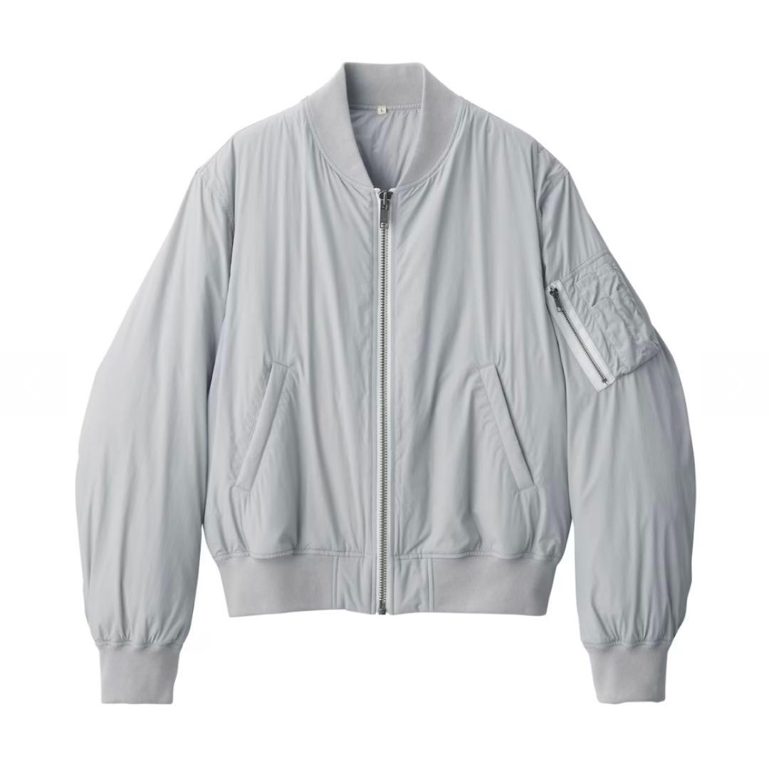 MUJI Labo ＭＡ－１ダウンブルゾン Ｍ ライトグレー