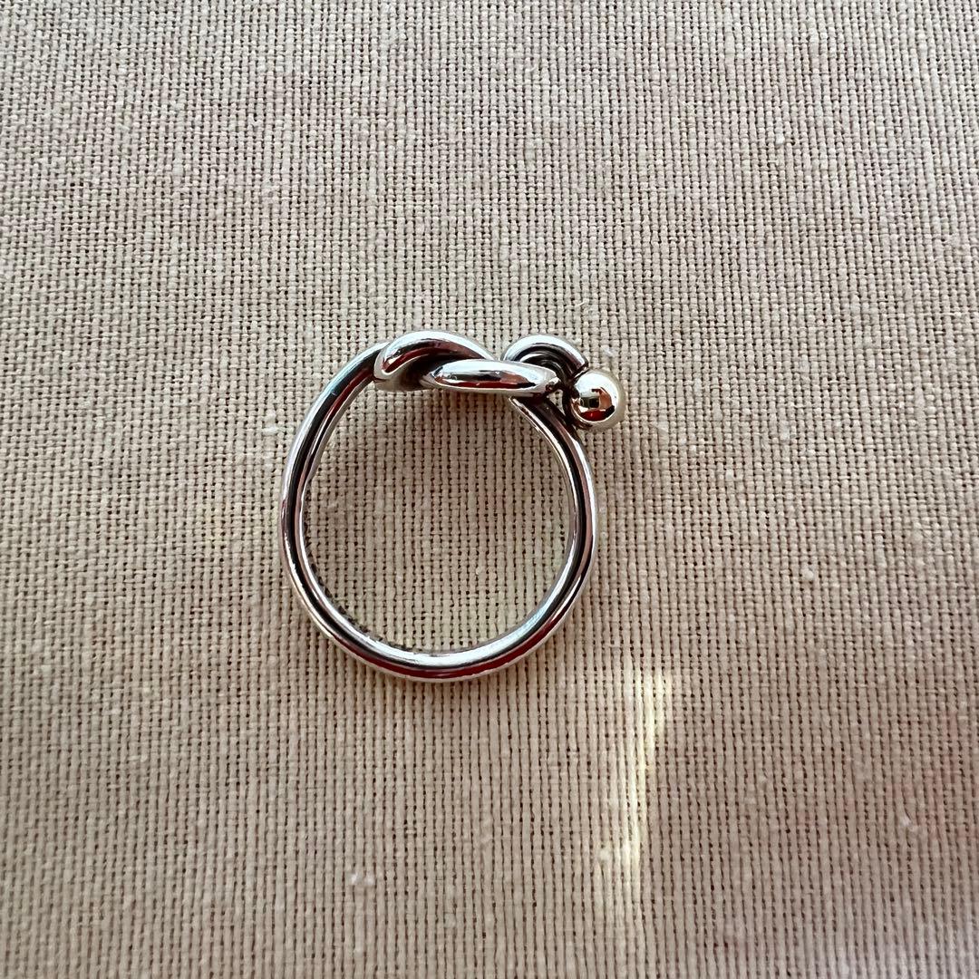 【美品】ティファニー✨ラブ ノット リング✨指輪✨コンビ 925 k18 10号