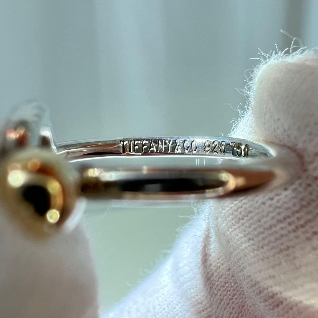 【美品】ティファニー✨ラブ ノット リング✨指輪✨コンビ 925 k18 10号