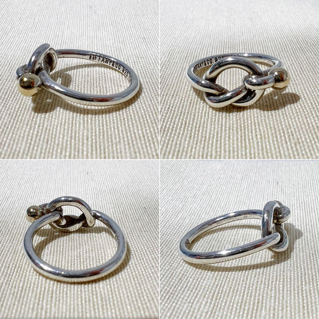 【美品】ティファニー✨ラブ ノット リング✨指輪✨コンビ 925 k18 10号