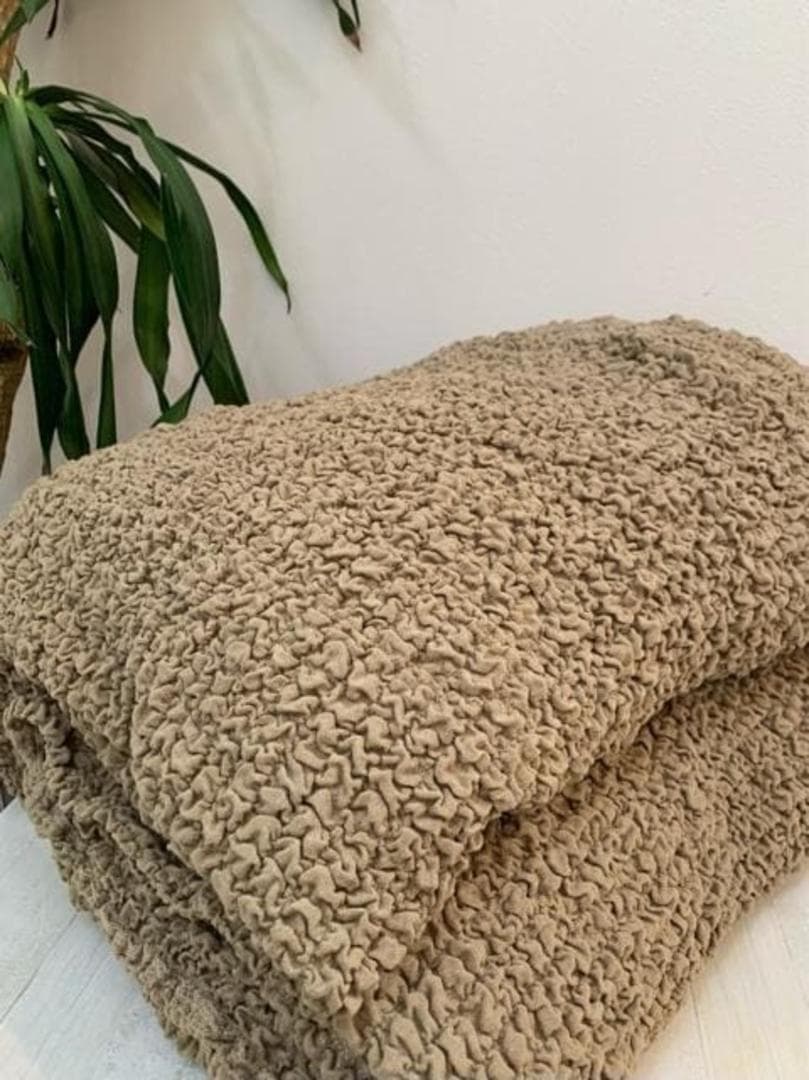 新品☆茶系♪コーナーソファ用ぽこぽこソファーカバー〇B127