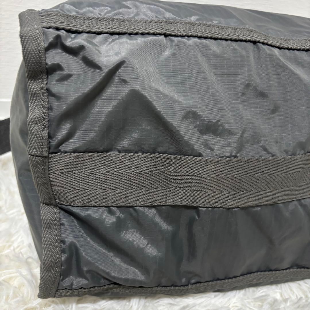 【美品】レスポートサック2wayボストンバッグ グレー　無地