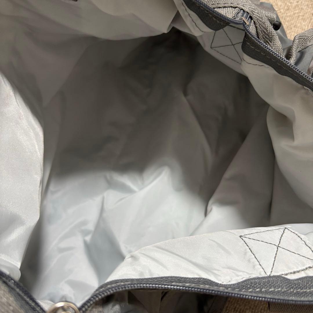 【美品】レスポートサック2wayボストンバッグ グレー　無地