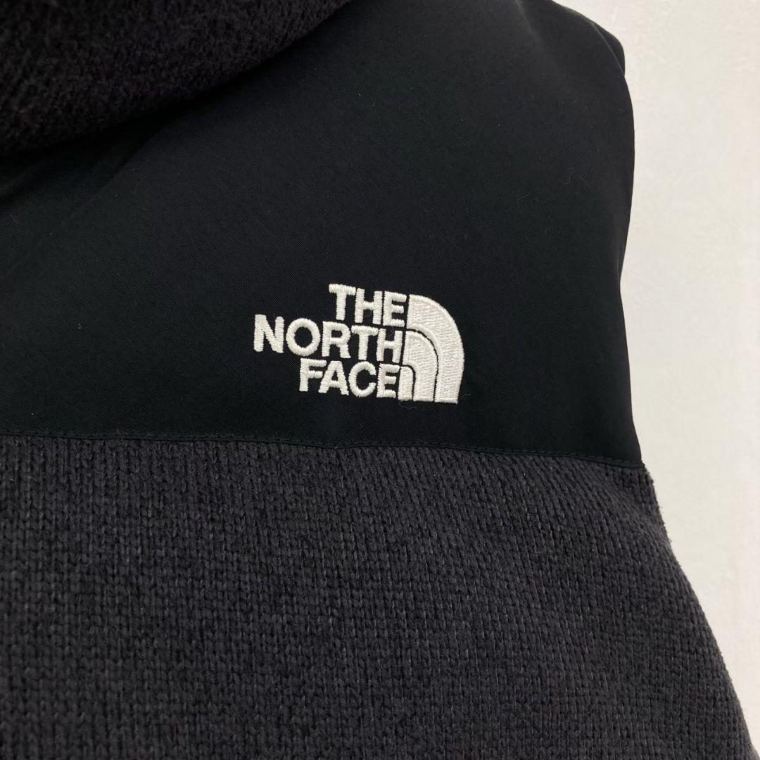 本日限定 美品♪ ノースフェイス ニットダウンベスト ダークグレー レディースL