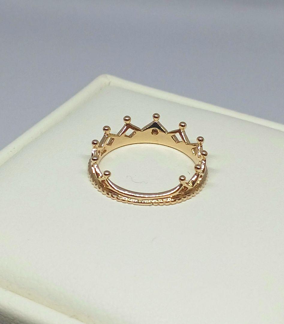 【クリーニング済】【美品】NOJESS クラウンデザイン ゴールドリング3号