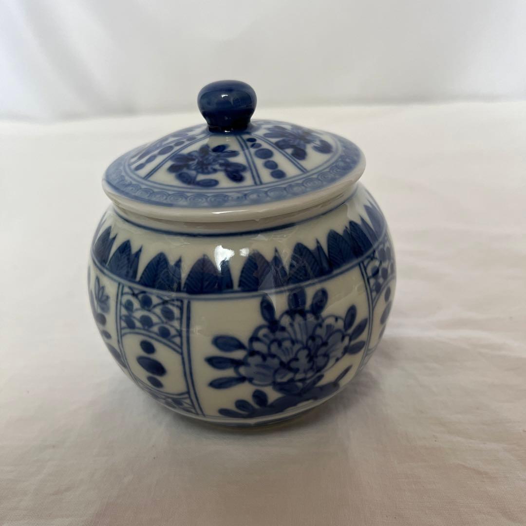 古伊万里 富貴長春 飾壷