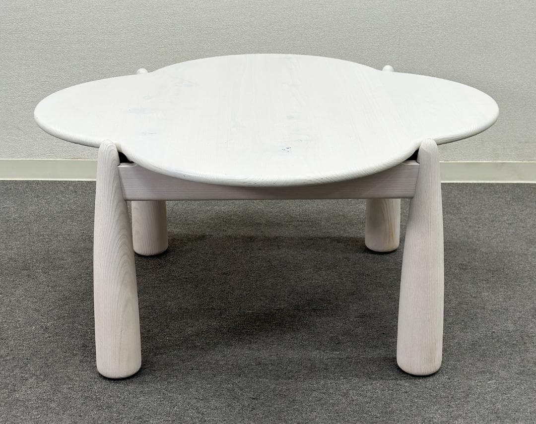 広松木工■WFキッズハイテーブル077　ホワイト　ヒノキ無垢材　センターテーブル
