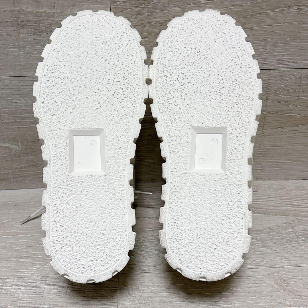 ⭐極美品⭐MANA マナ ロゴ パデット スニーカー 白 23㎝ 厚底