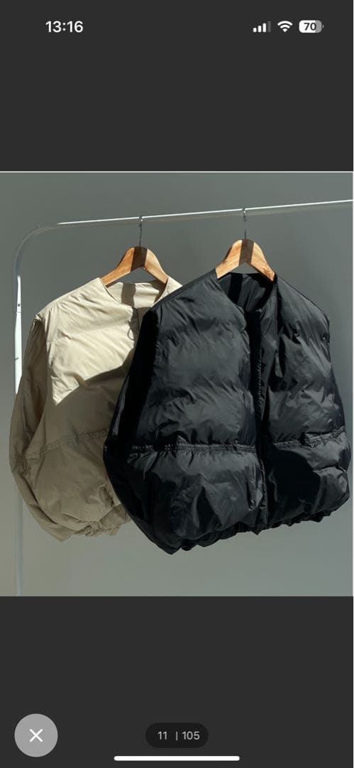 Wee9sエッグショートダウンベスト