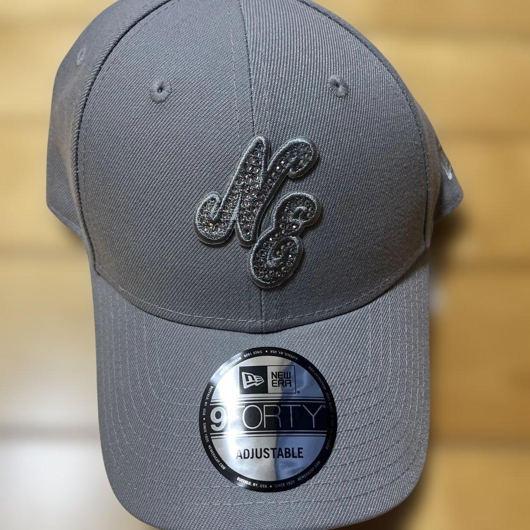 9FORTY Rhinestone ラインストーン クラシックロゴ グレー