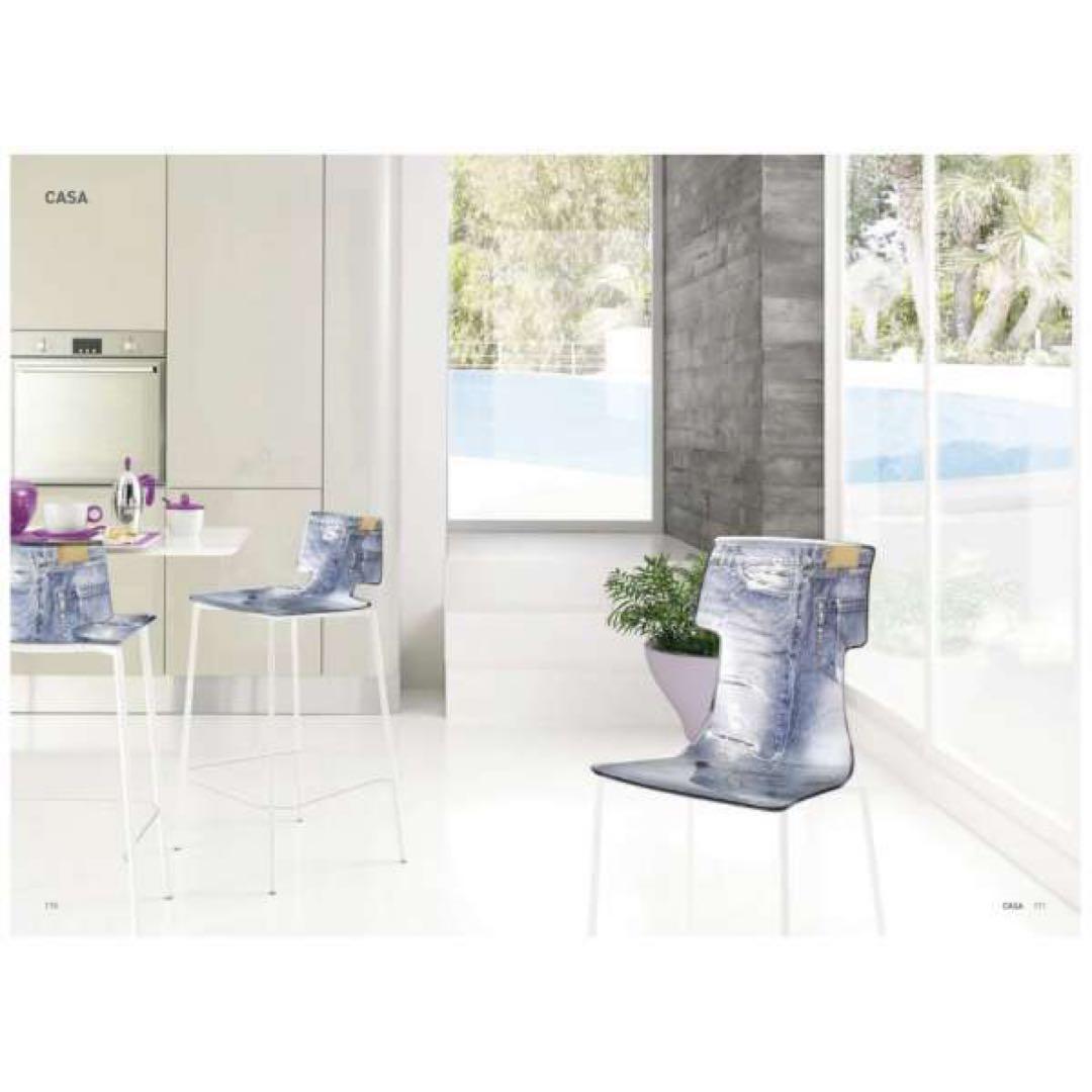 guzzini(グッチーニ) カウンターチェア デニム柄 チェアー