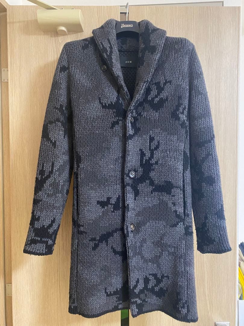 AKM カモフラージュ柄 ロングカーディガン