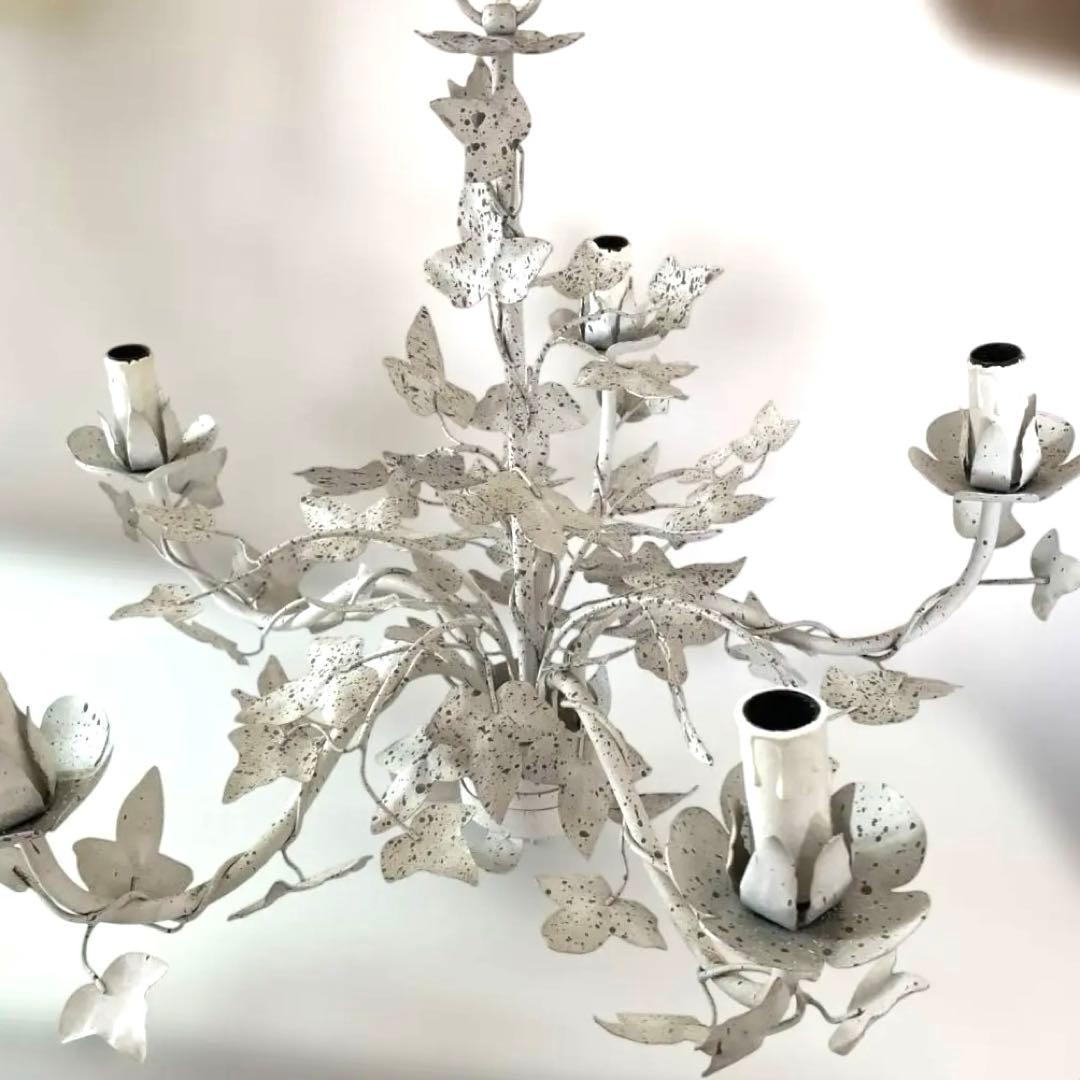 [イトキン]ホワイト　天井照明　 シャンデリア 5灯 シャビーチック