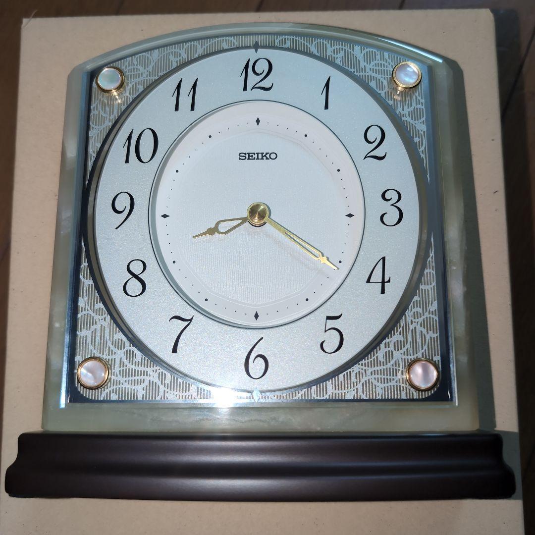 SEIKO セイコー スタンダード オニキス 置き時計 BZ365M