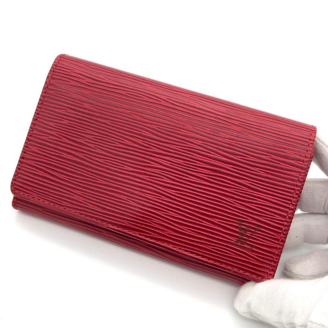 極美品★ルイヴィトン エピ 二つ折り財布 トレゾール L字ファスナー レッド