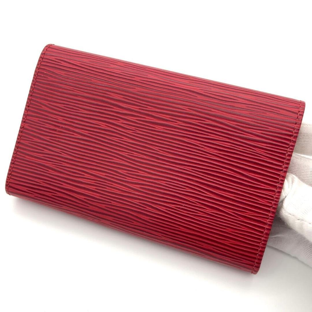 極美品★ルイヴィトン エピ 二つ折り財布 トレゾール L字ファスナー レッド