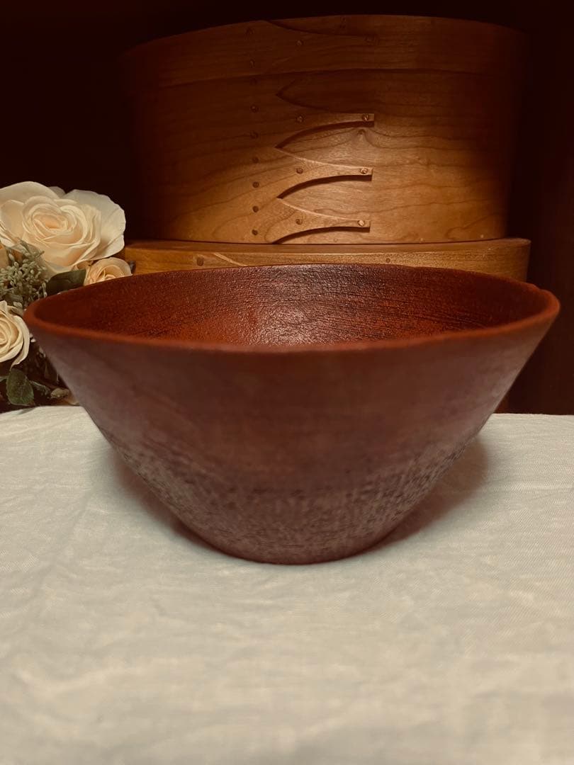 アッキーセブン　西川聡　赤い器　漆塗り　ボウルと四角皿