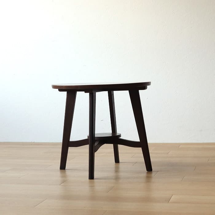 アンティーク サイド ヴィンテージ 丸テーブル ナラ 無垢材