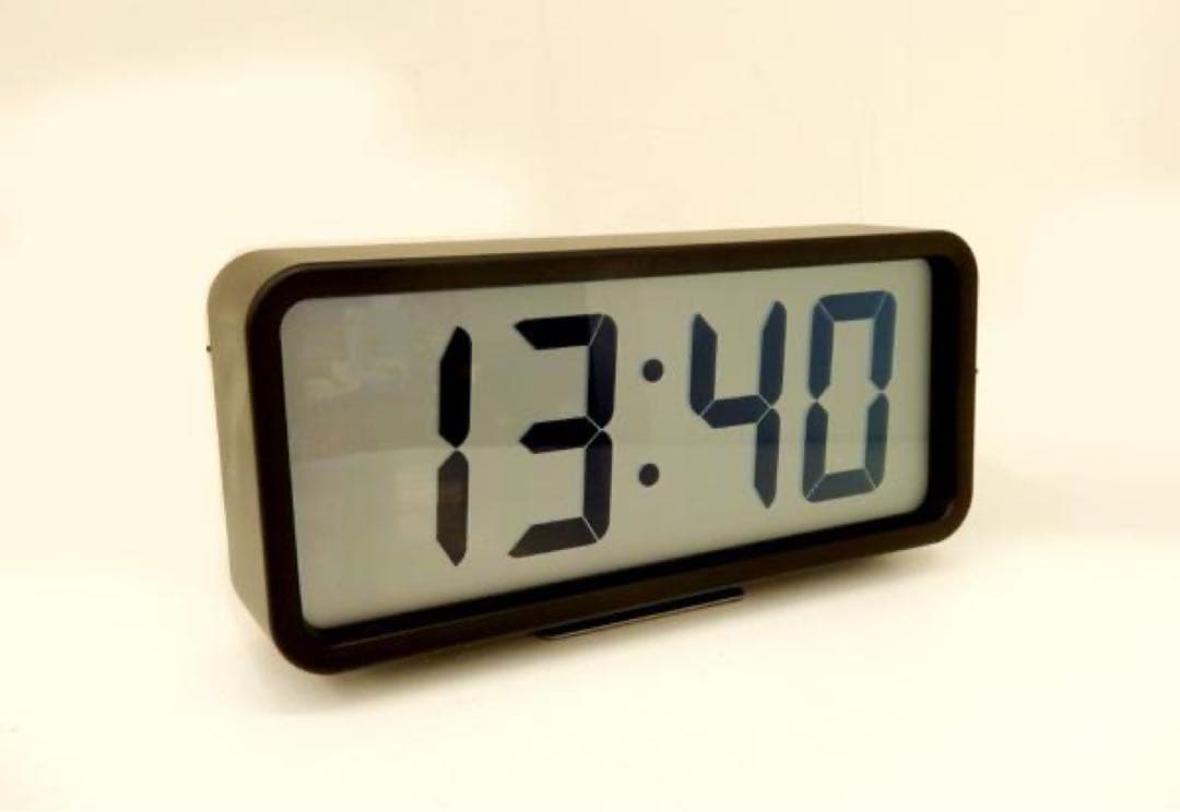 限定価格！新品★無印良品 ★デジタル時計・中 ブラック MUJI 置時計