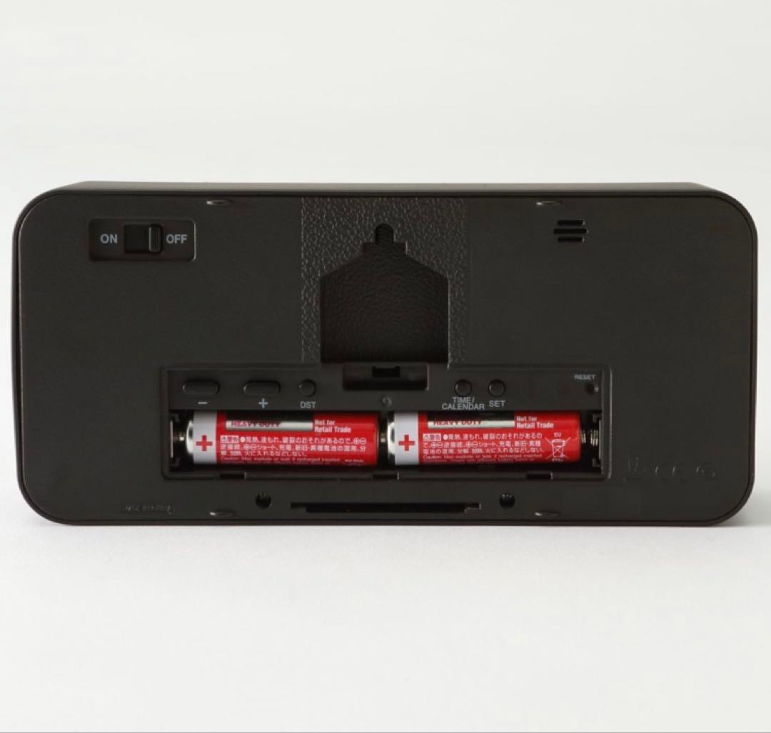 限定価格！新品★無印良品 ★デジタル時計・中 ブラック MUJI 置時計