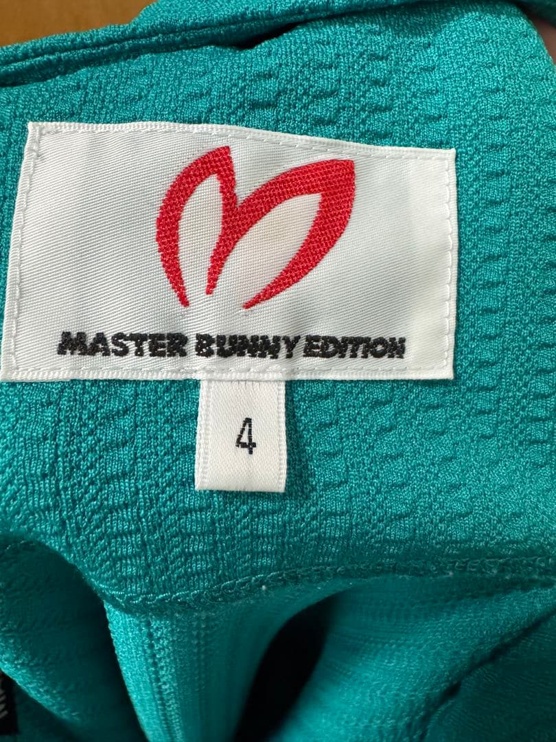 MASTER BUNNY EDITION ハーフジップシャツ アクアブルー　M