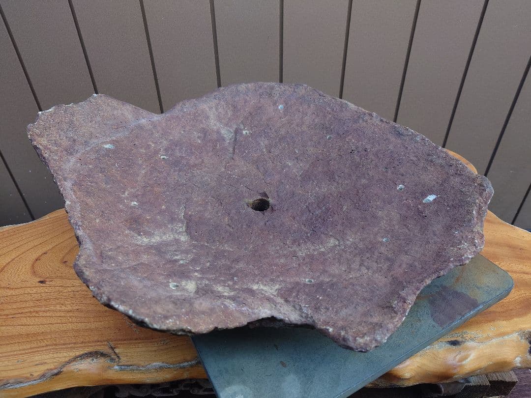 盆栽　鉢　鞍馬石？　平石　幅52cm