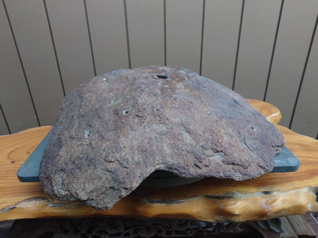 盆栽　鉢　鞍馬石？　平石　幅52cm