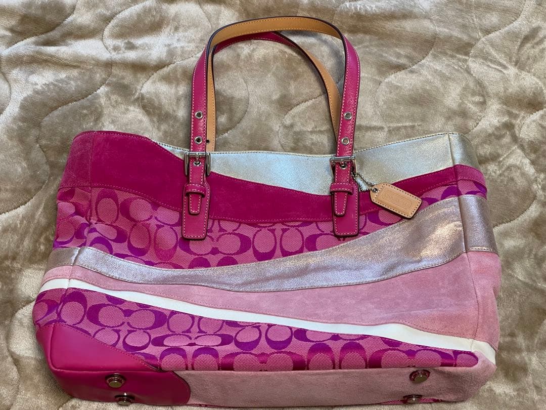 COACH ピンク トートバッグ＋長財布 セット