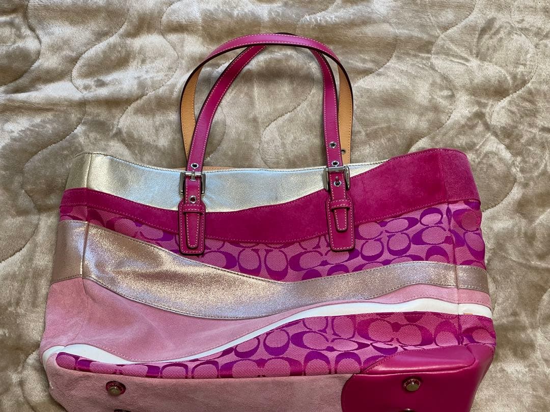 COACH ピンク トートバッグ＋長財布 セット