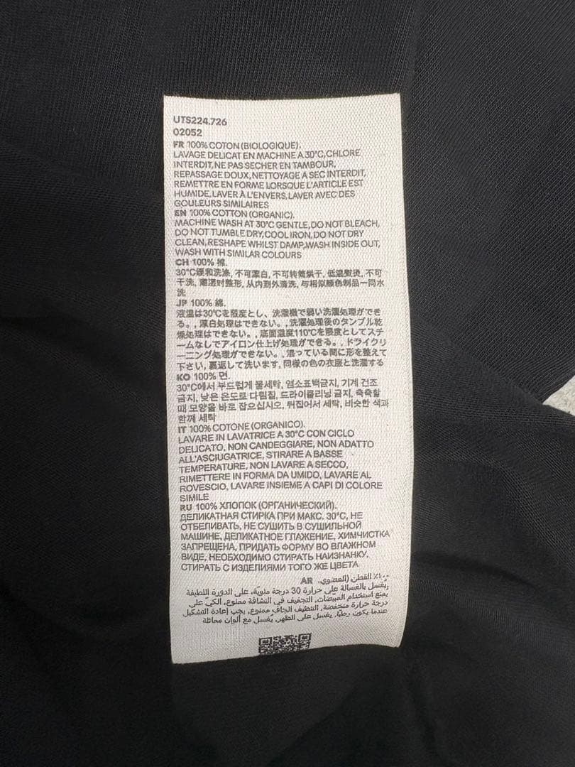 【希少・レア】AMI PARIS ロンT ブラック ワンポイント刺繡 ロゴ