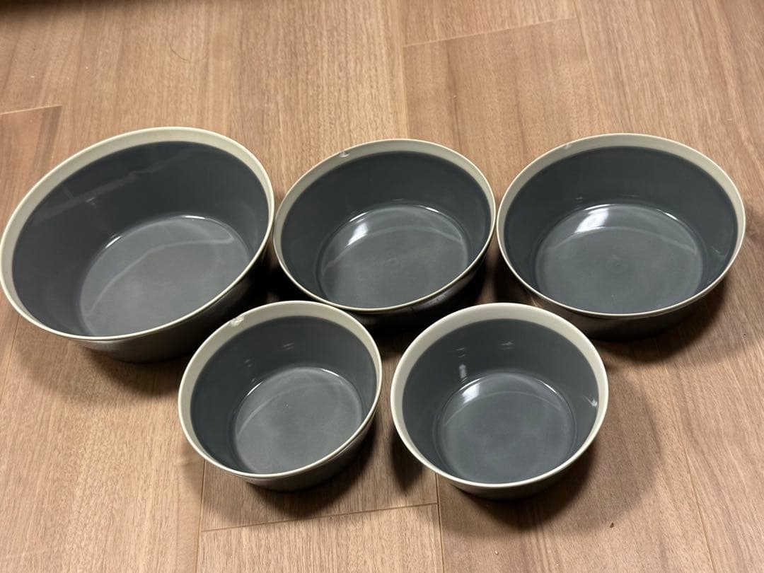 木村硝子店×イイホシユミコ Dishes ボウル(5点セット/fog gray)