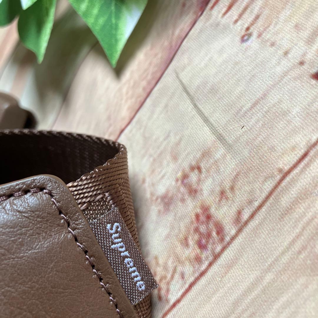 24fw Supreme Leather Waist Bag ブラウン