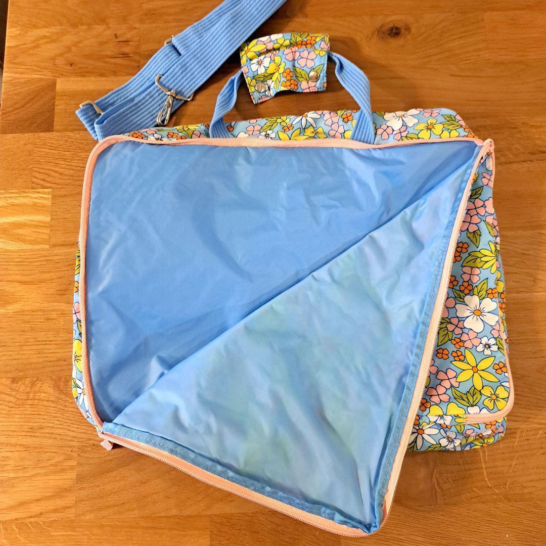 ハローキティ　花柄ボストンバッグ　ポケット　平成レトロ　ヴィンテージ