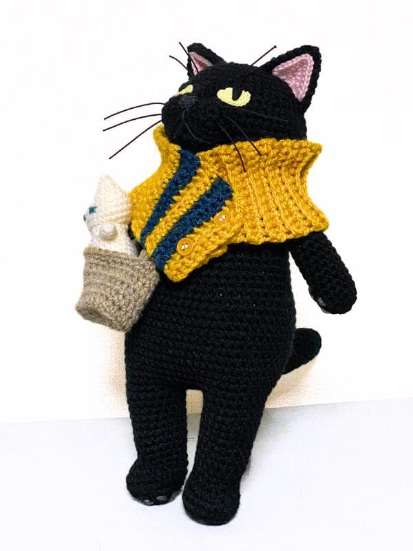 【eri35様お取置き】いっしょにおでかけ♪黒猫さんのあみぐるみ