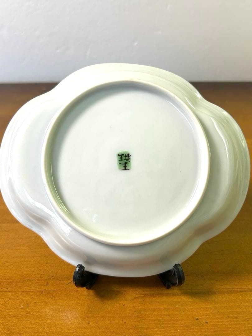 九谷焼 瑛生 文様木瓜皿(5絵柄5枚セット) 九谷美陶園